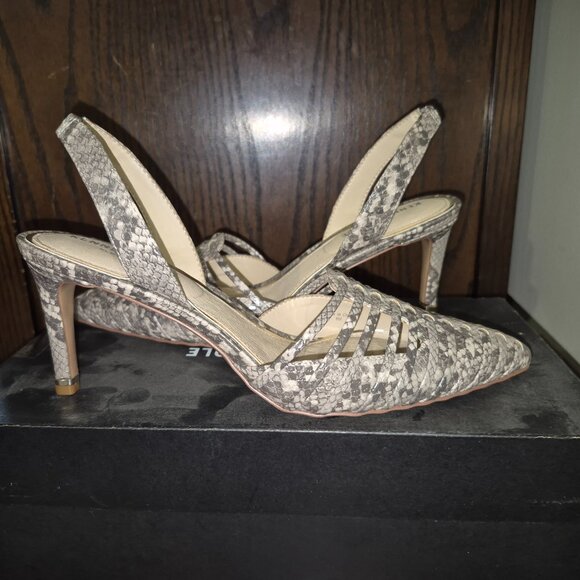 NWB Kenneth Cole Riley Snake Print Slingback sz 8 - Picture 5 of 9